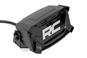 LED Light Pods - Rough Country - 5-inch Flood Beam with Dual DRL (White/Amber), Pair, IP67 - White/Amber